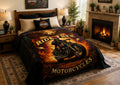 Ride Free Canadian Eagle Motorcycle Luxury Plush Blanket