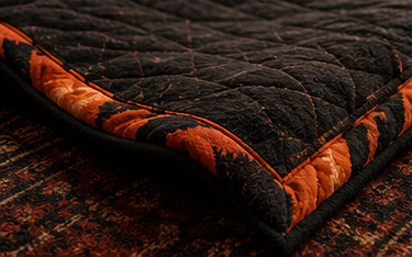 Every Child Matters Orange & Black Indigenous-Inspired Plush Blanket – Meaningful Wolf & Dreamcatcher Design