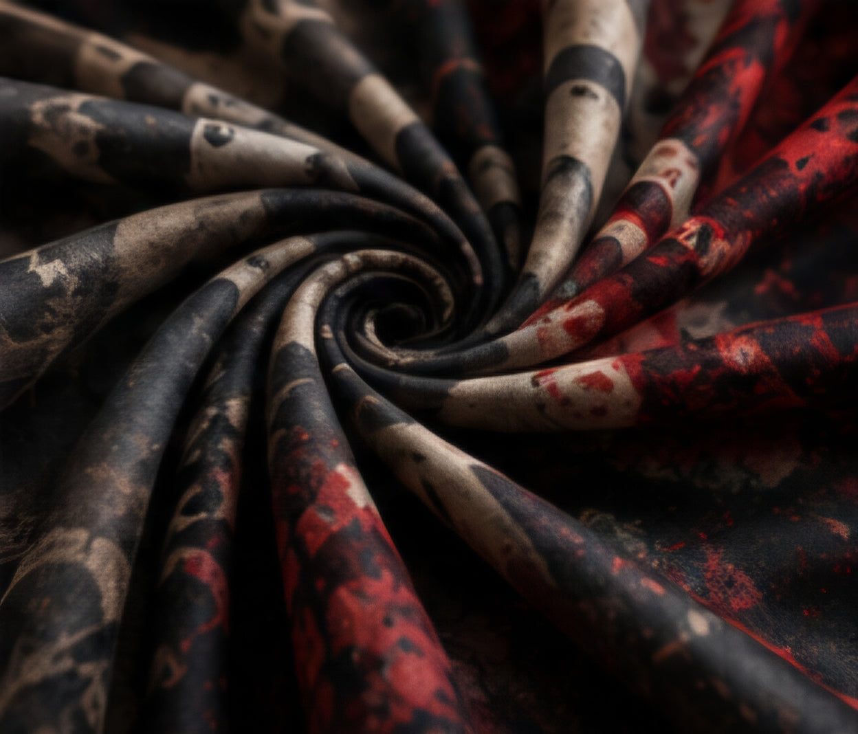 Dark Gothic Skull Revolver Luxury Plush Blanket – Black & Red Skull Statement Bedding