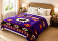 Purple Southwestern Geometric Luxury Plush Blanket