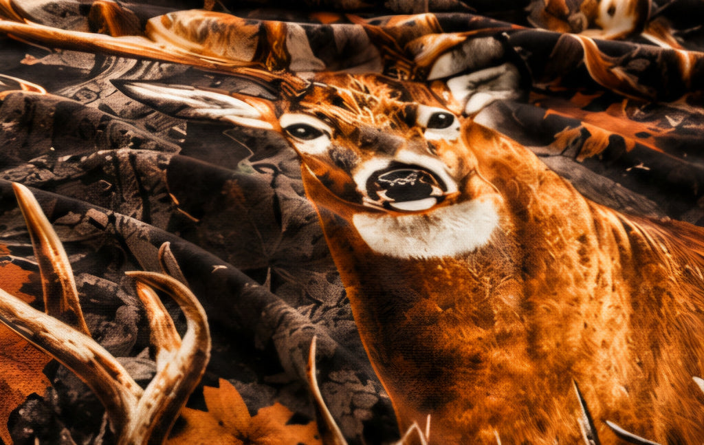 Majestic Deer & Autumn Forest Luxury Plush Blanket