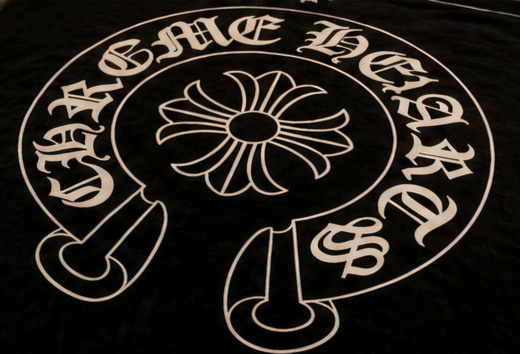 Black Gothic Cross Luxury Plush Blanket – Chrome Hearts Inspired Design