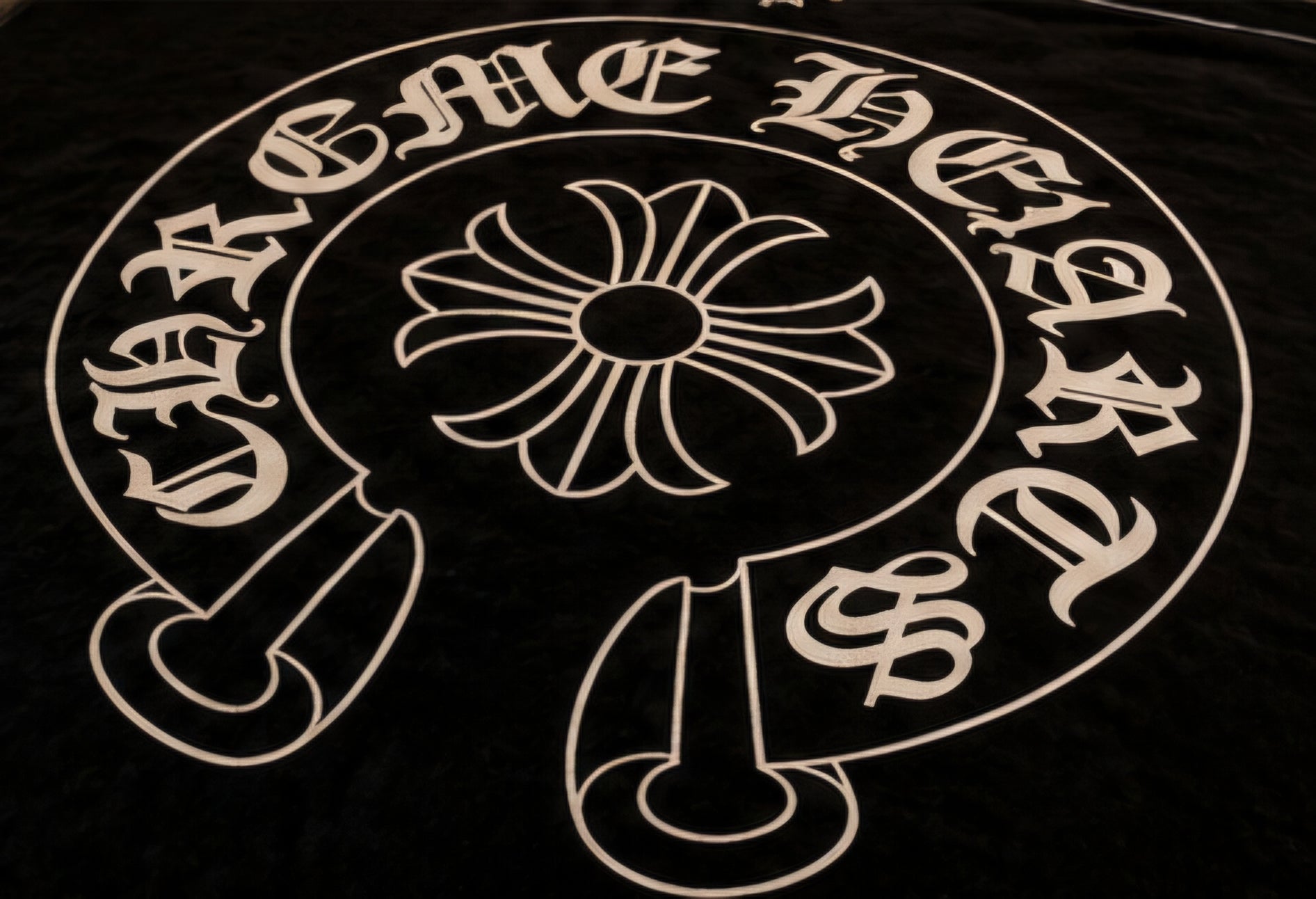 Black Gothic Cross Luxury Plush Blanket – Chrome Hearts Inspired Design