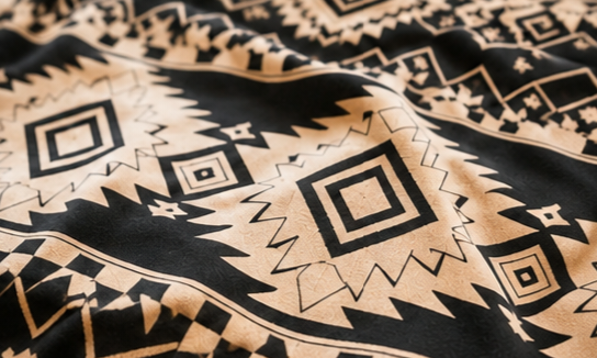 Modern Black & White Geometric Luxury Plush Blanket
